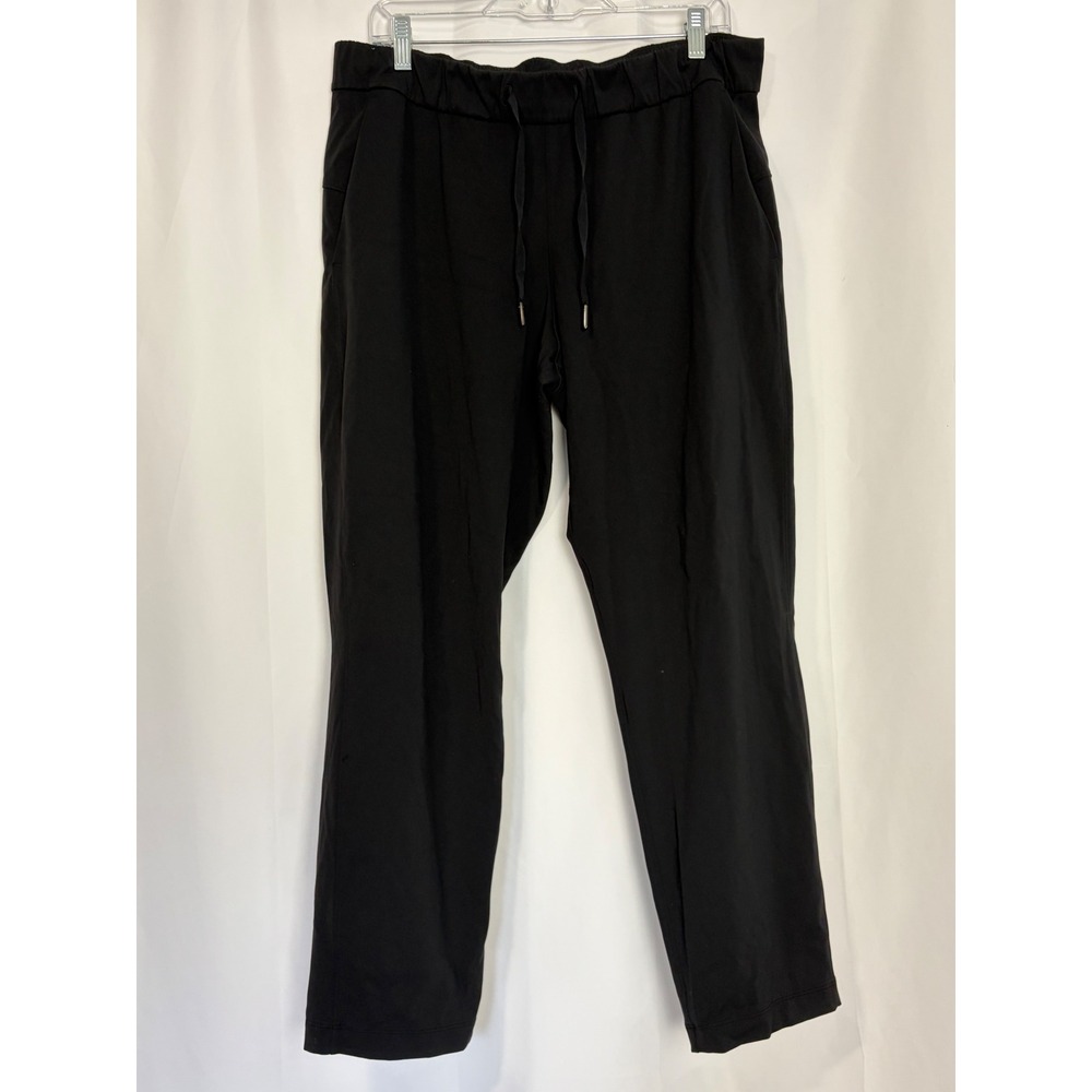 Lululemon On the Fly 7/8 Pant Black Luxtreme Drawstring Jogger Trouser Women 12